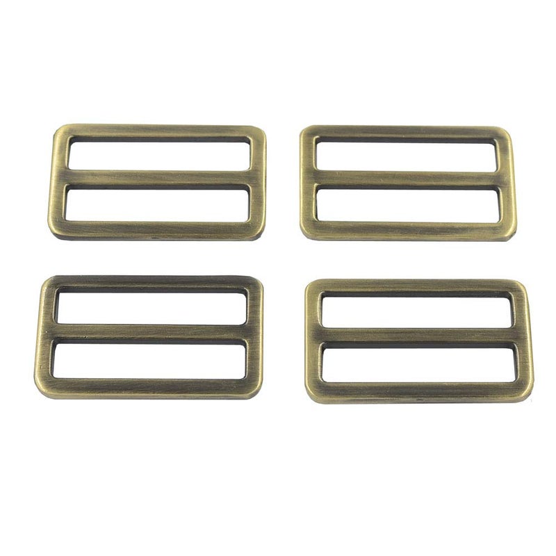 DGOL 10pcs 1-1/2 inch Slider Webbing Strap Tri Glide Buckles Zinc Alloy Tri-glide Buttons Fasteners (Bronze) - Image 3
